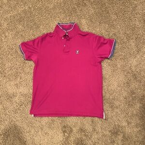 Pink Psycho Bunny Collared T-Shirt